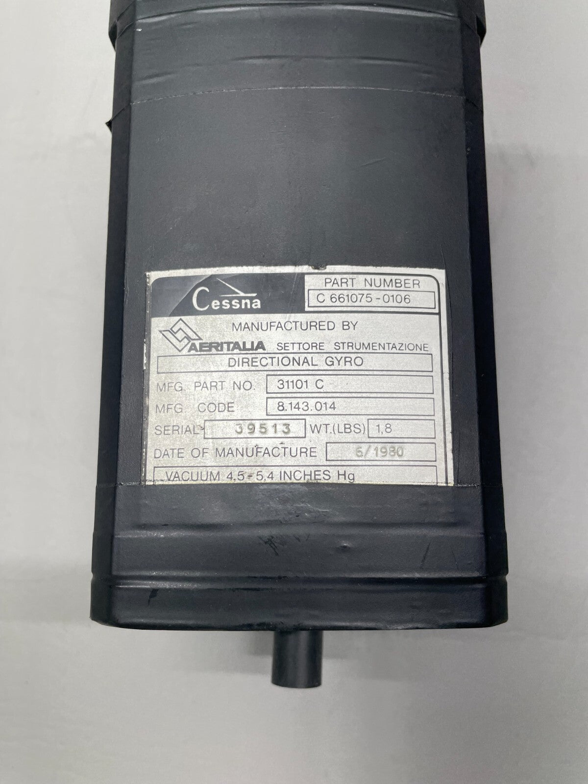 Cessna Directional Gyro P/N C661075-0106