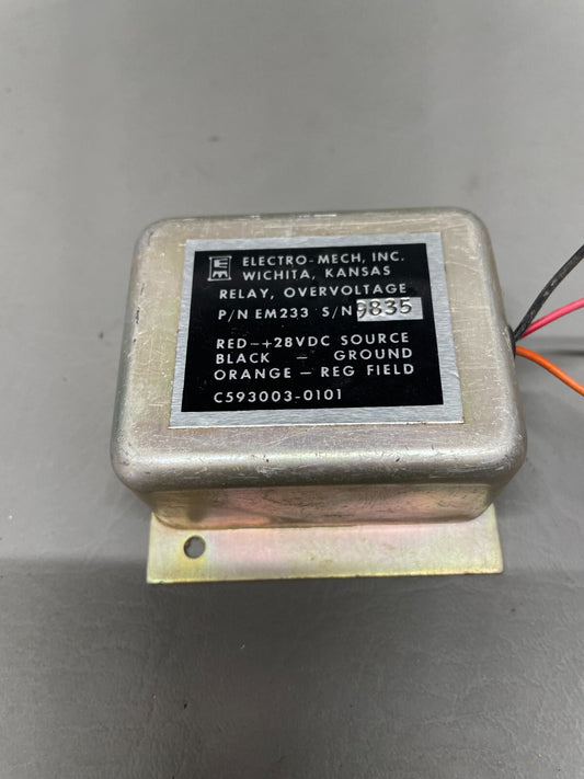 Cessna Overvoltage Relay P/N C593003-0101 (NEW)