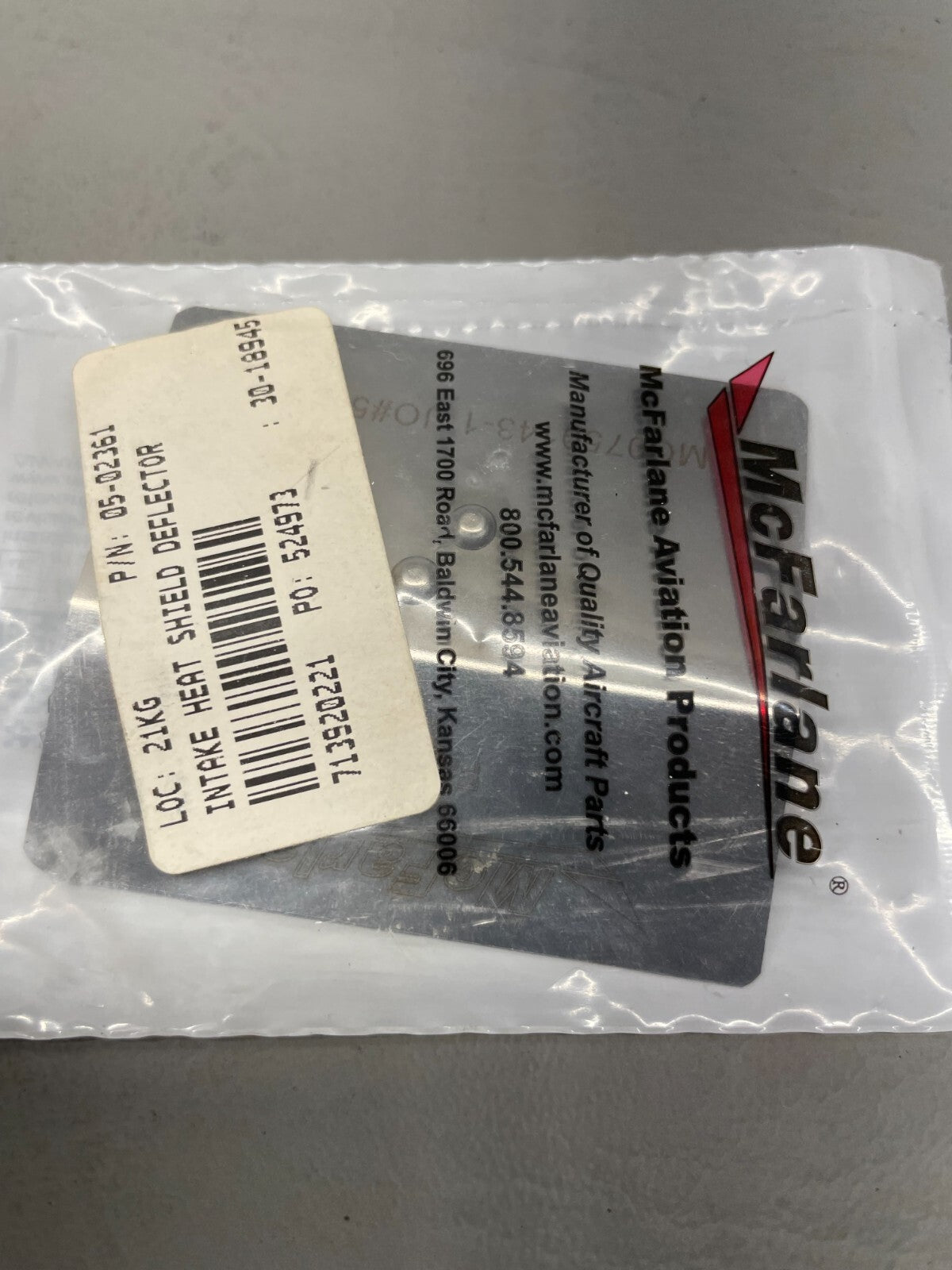 Intake Heat Shield Detector P/N 05-02361