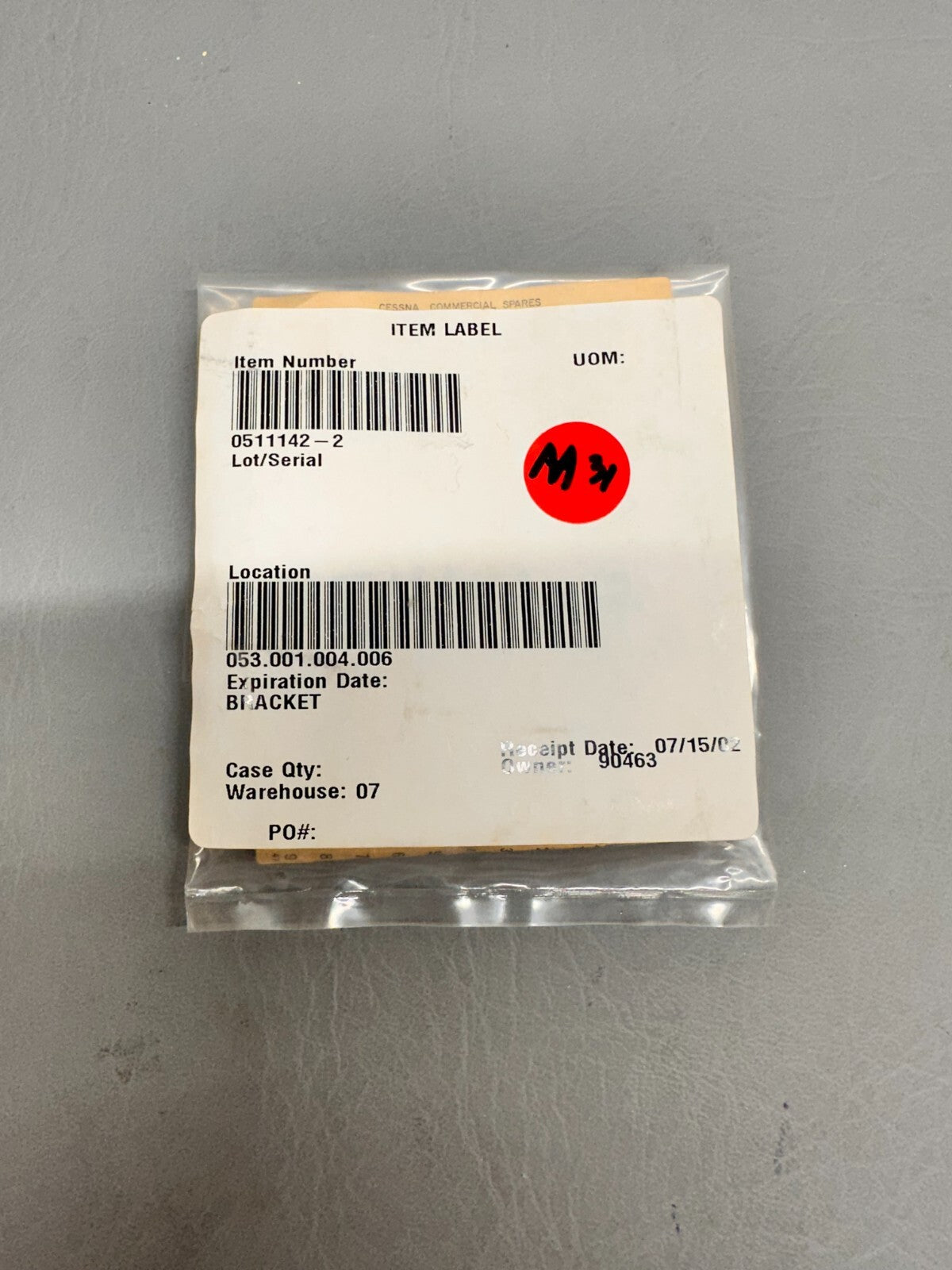 0511142-2 Cessna Control Lock Stop Bracket