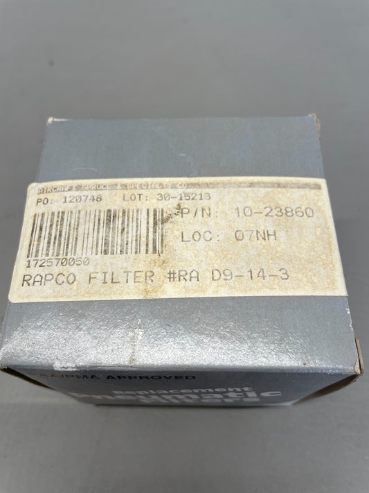 RAPCO RA-D9-14-3 INLET AIR FILTER ELEMENT