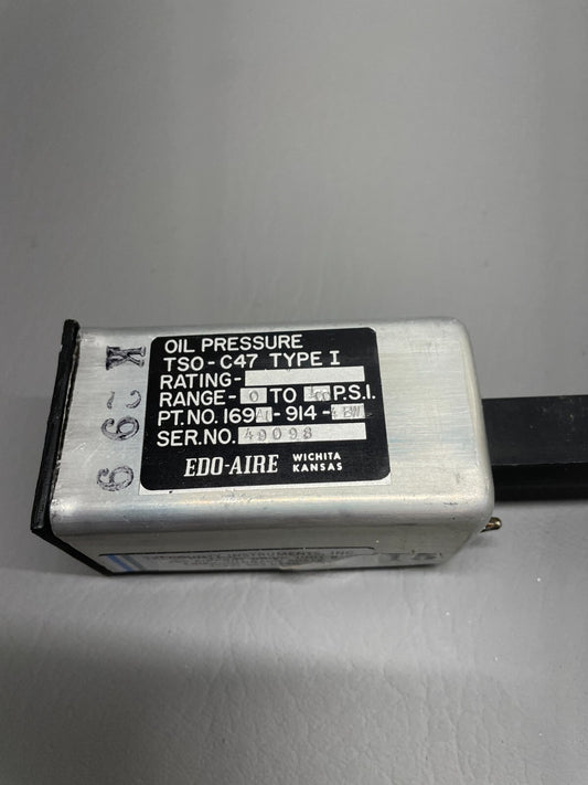Edo Aire Oil Pressure Indicator P/N 169AU-914-4BWL