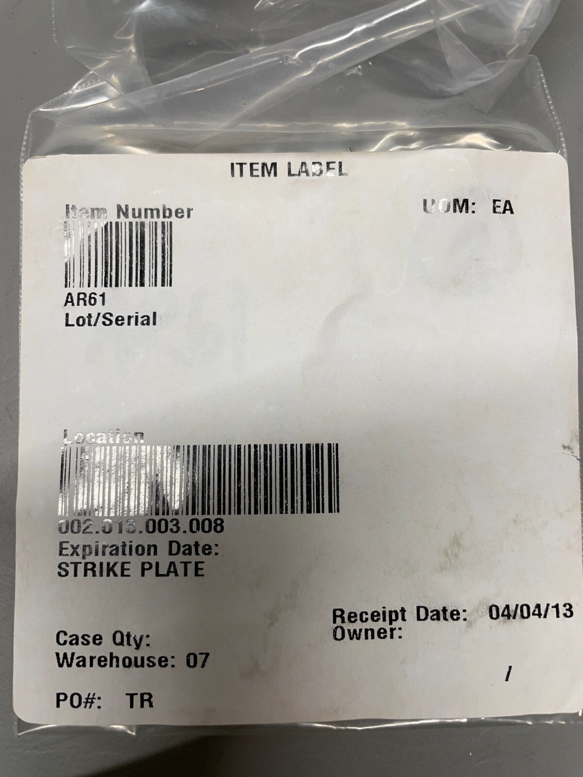 Aircraft Strike Plate AR61