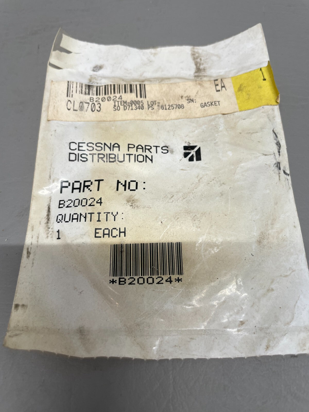 Cessna Prop Governor Gasket P/N B20024
