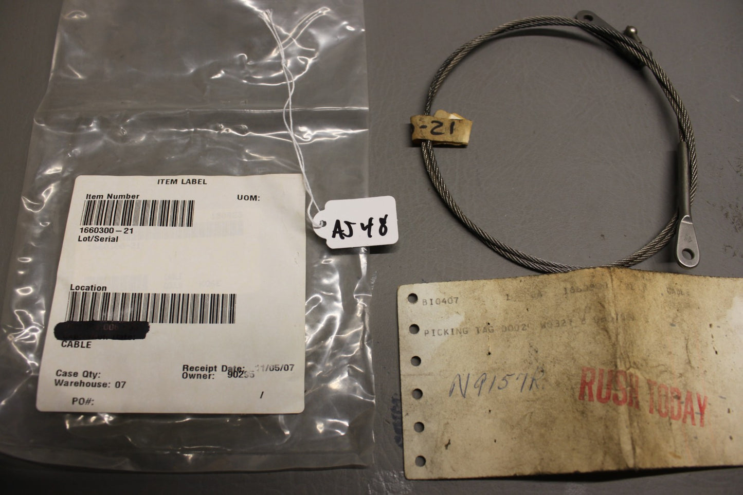 1660300-21 CABLE (Flap Retract to Lever)