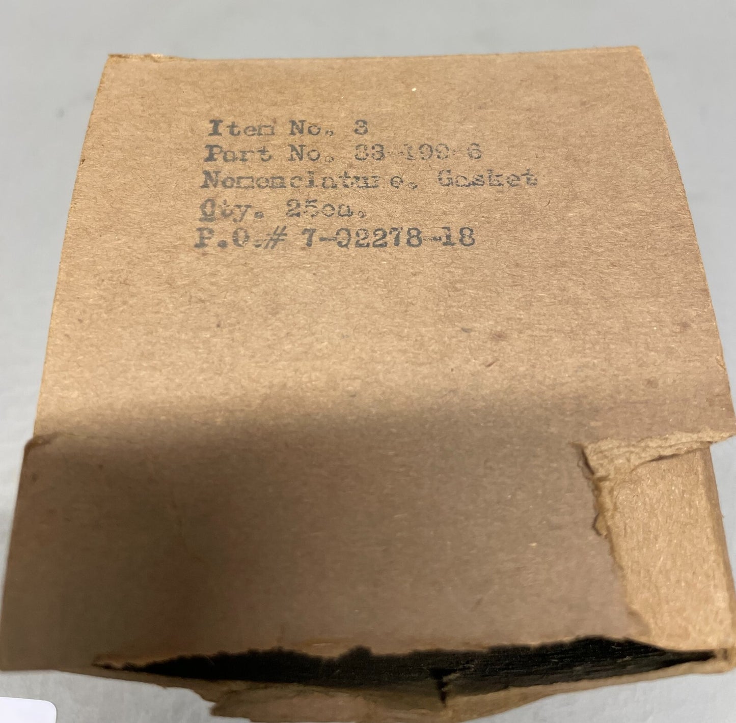 Cessna Gascolator Gasket P/N 33-199-6