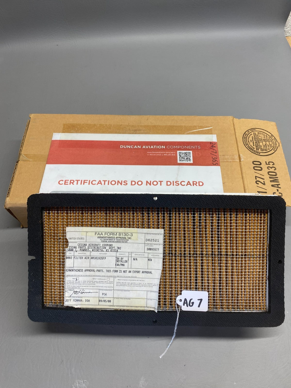AM101935FP Cessna Air-Maze Air Filter