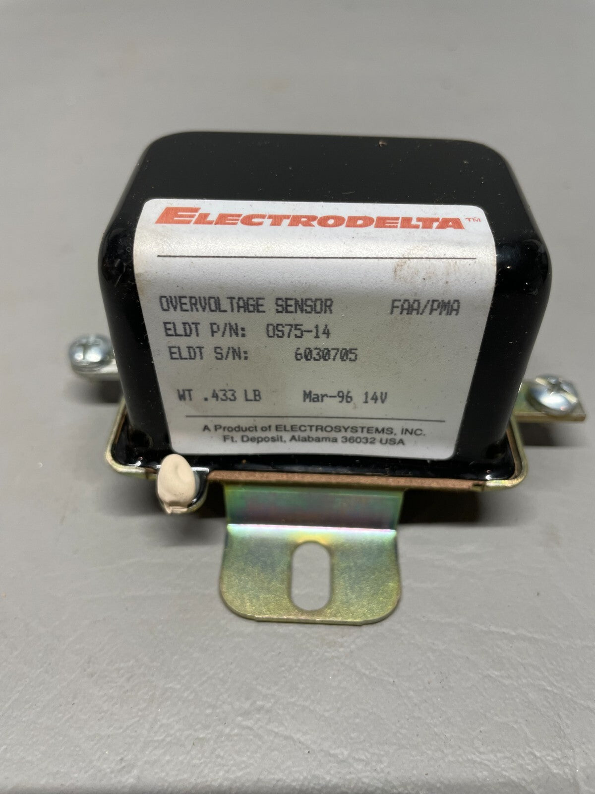 Cessna Overvoltage Sensor P/N OS-75 14 (NEW)