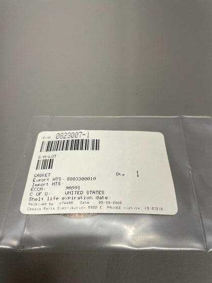 Cessna Gasket P/N 0823007-1