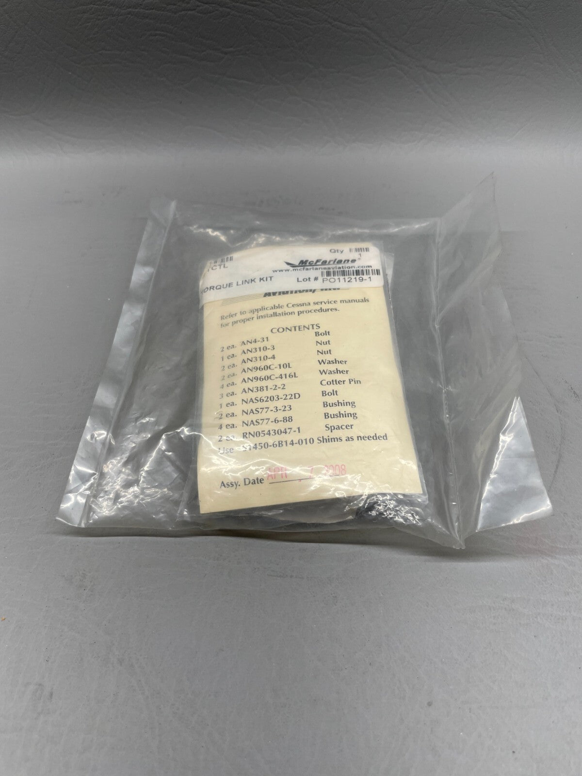 Cessna 100/200 Series Torque Link Kit P/N TCTL-KT (NEW)
