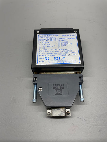 Ameri-King GPS Nav Switching and Annunciator Panel P/N AK-950
