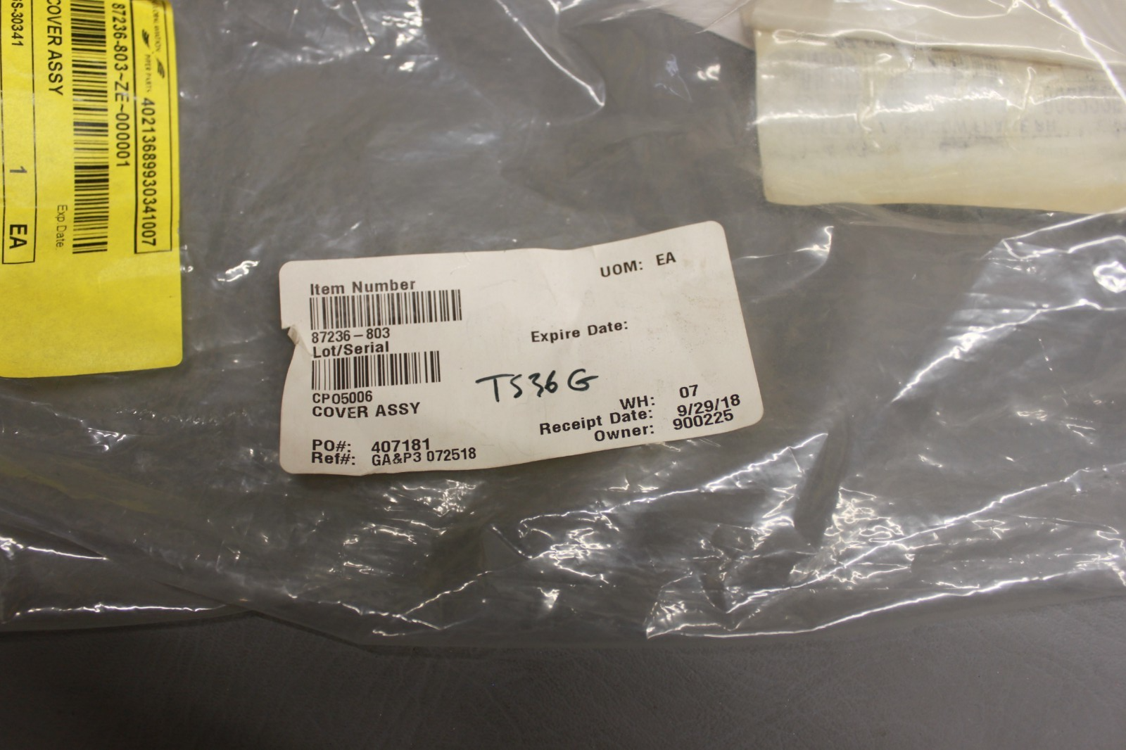 87236-803 Piper Cover Assy. Window Frame RH