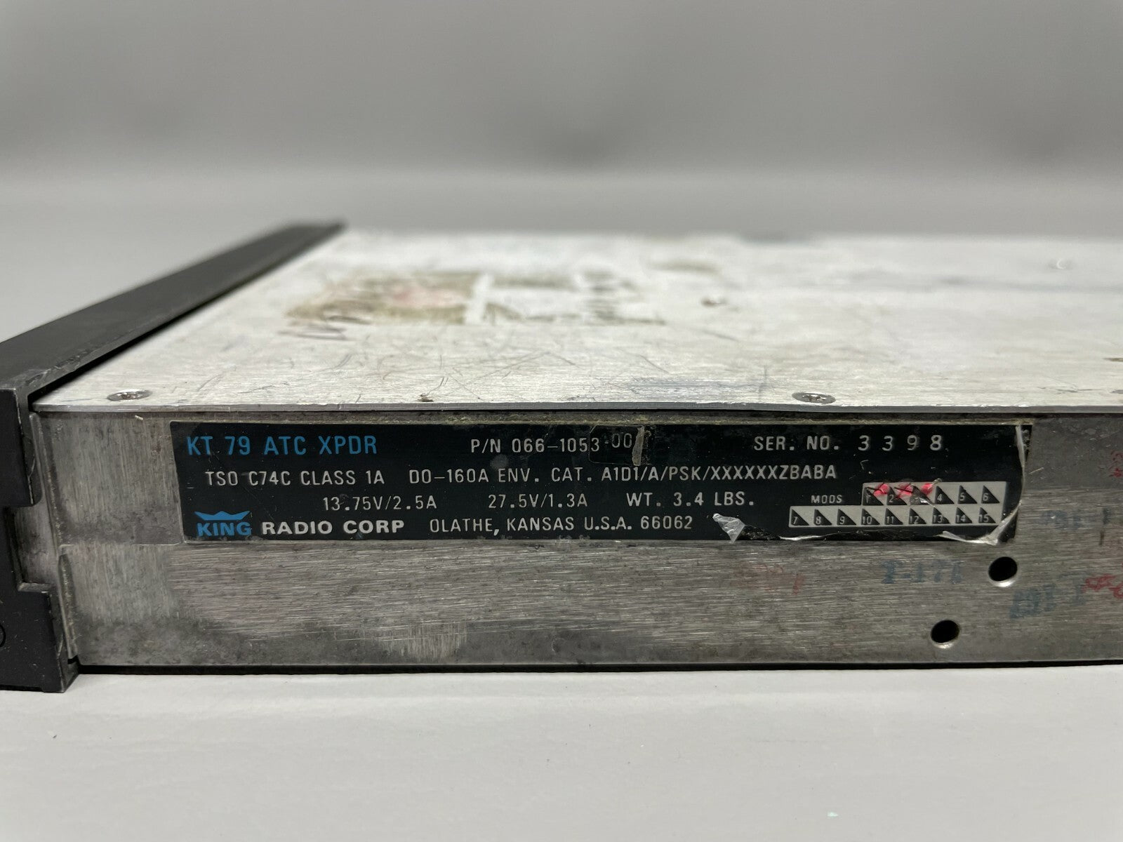 Bendix King KT-79 ATC Transponder P/N 066-1053-00
