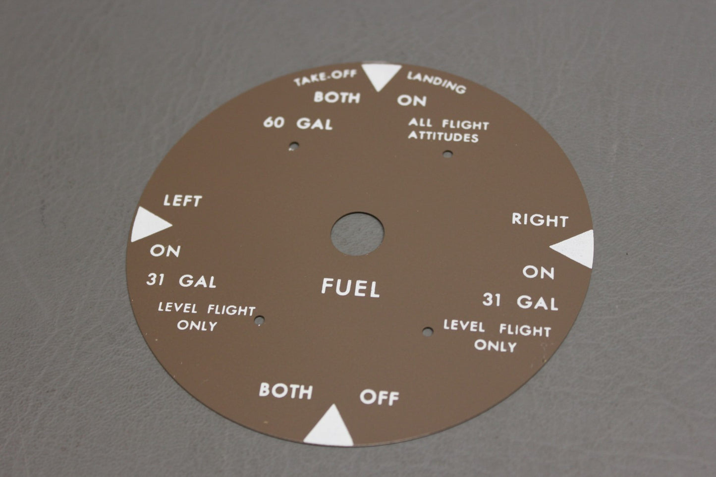 S1286-1 Cessna Fuel Selector Plate