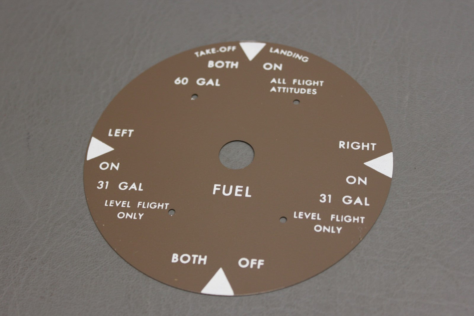 S1286-1 Cessna Fuel Selector Plate