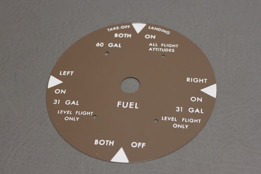 S1286-1 Cessna Fuel Selector Plate