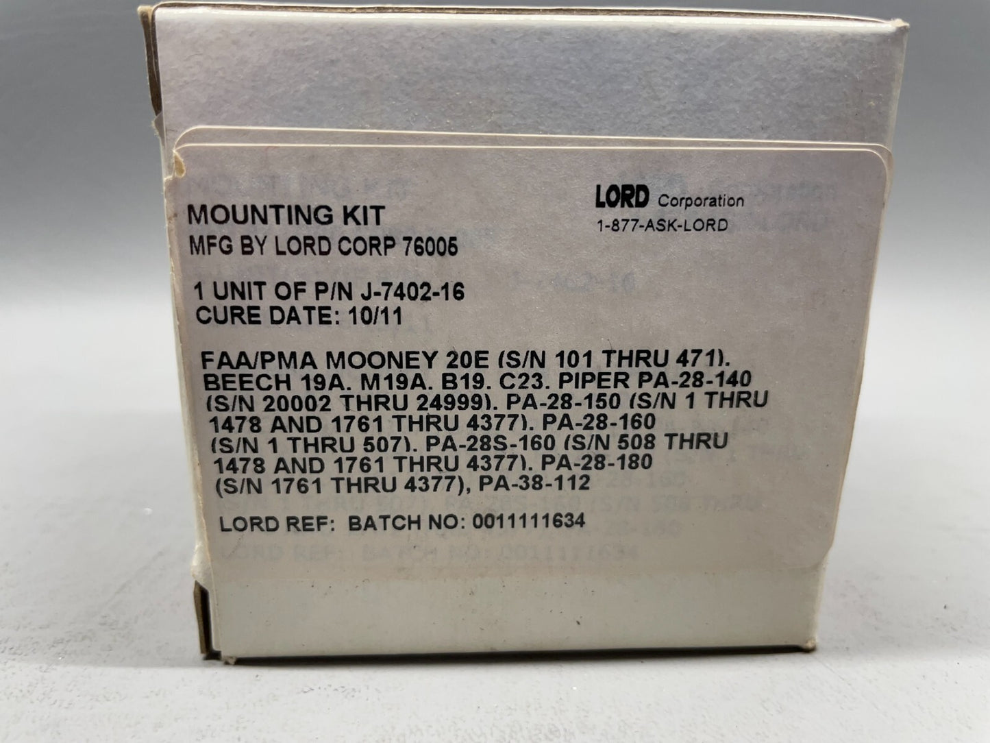 Lord Engine Mount P/N 07-01141 (NEW)