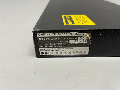 Collins GLS-350 Remote Glideslope Receiver P/N 622-2084-001 