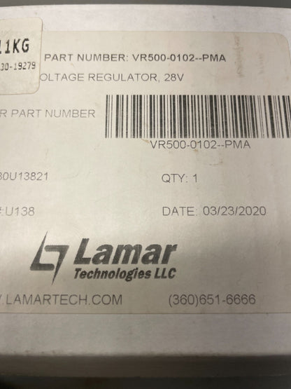 Electrodelta/Lamar 28V Voltage Regulator P/N VR500-0102