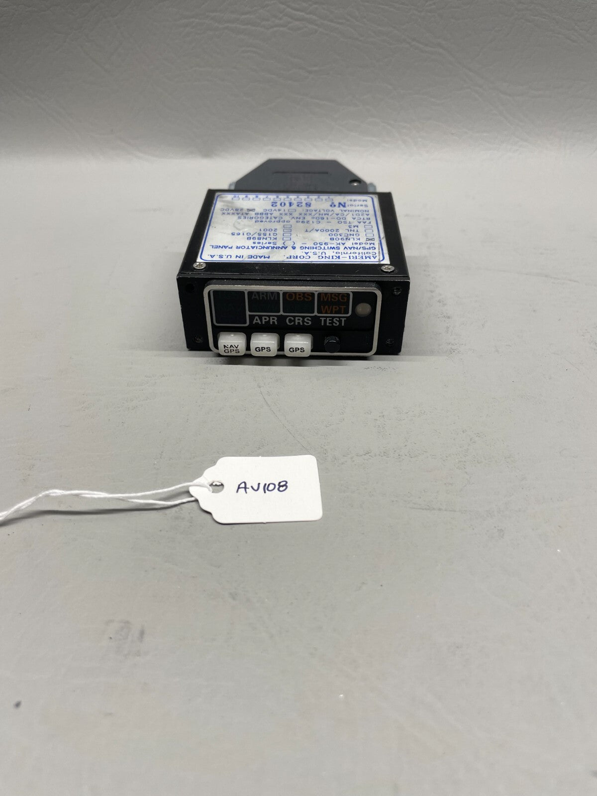 Ameri-King GPS Nav Switching and Annunciator Panel P/N AK-950