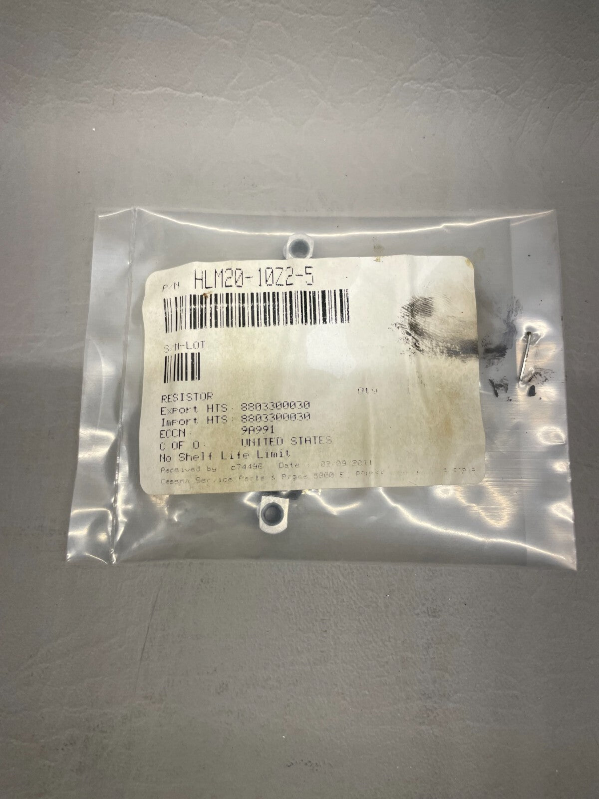 Cessna Resistor P/N HLM20-10Z2-5 (NEW)