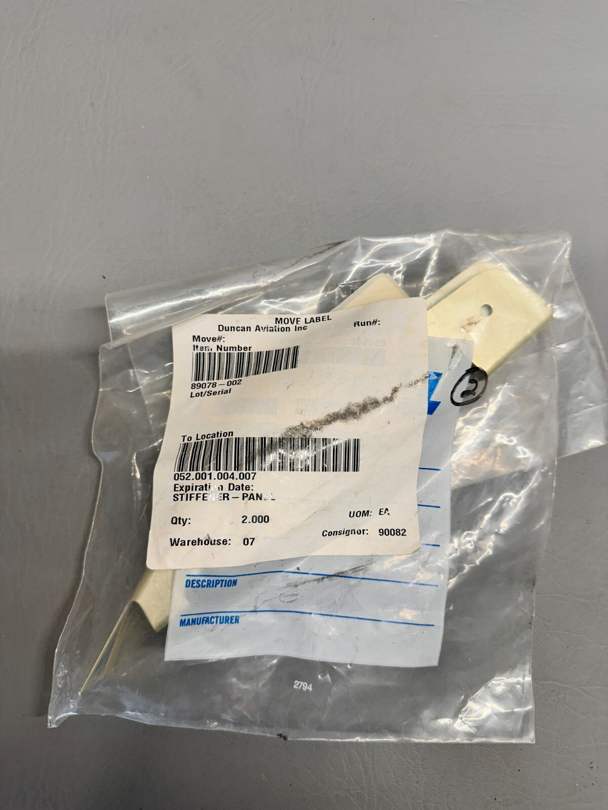 89078-002 Piper Stiffener (QTY 2)