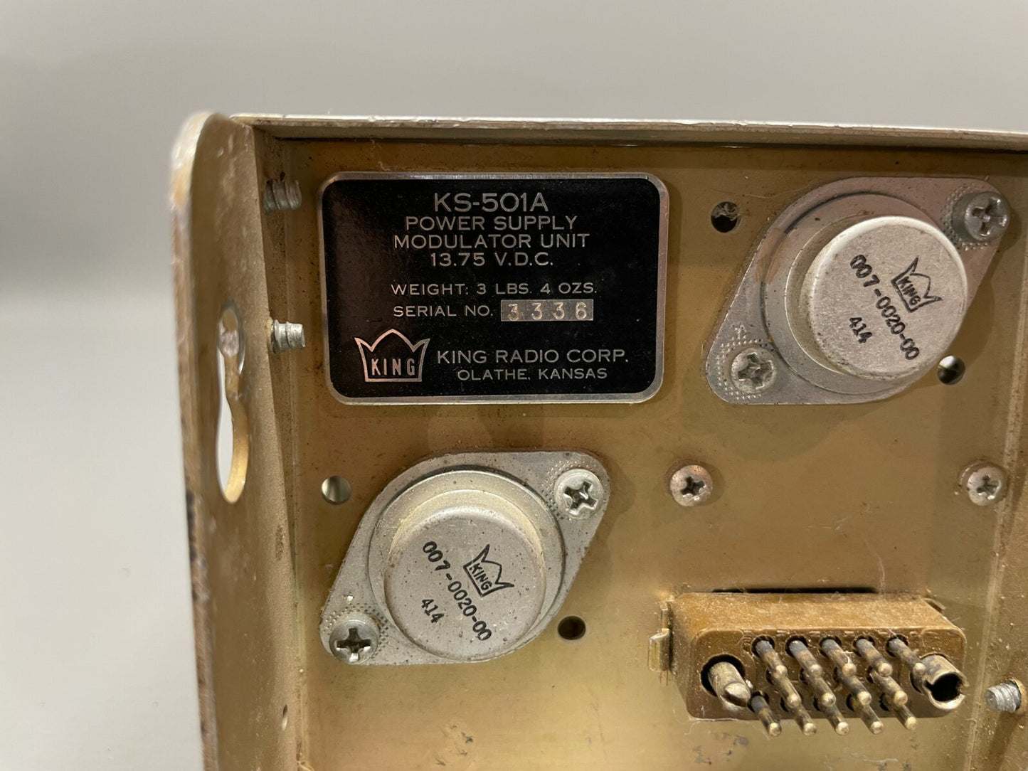 KS-501A King Radio Power Suplly Modulator Unit