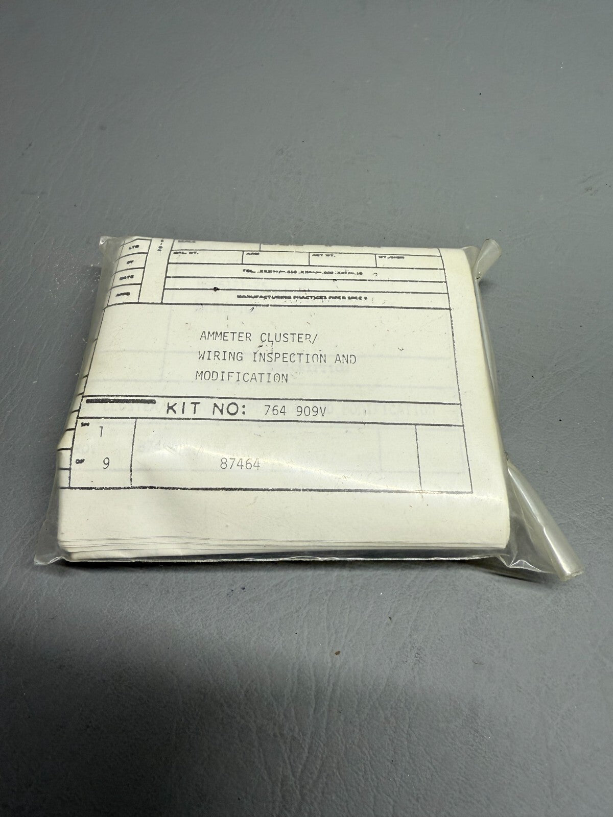 Piper Ammeter Cluster Wiring Inspection and Modification Kit P/N 764-909
