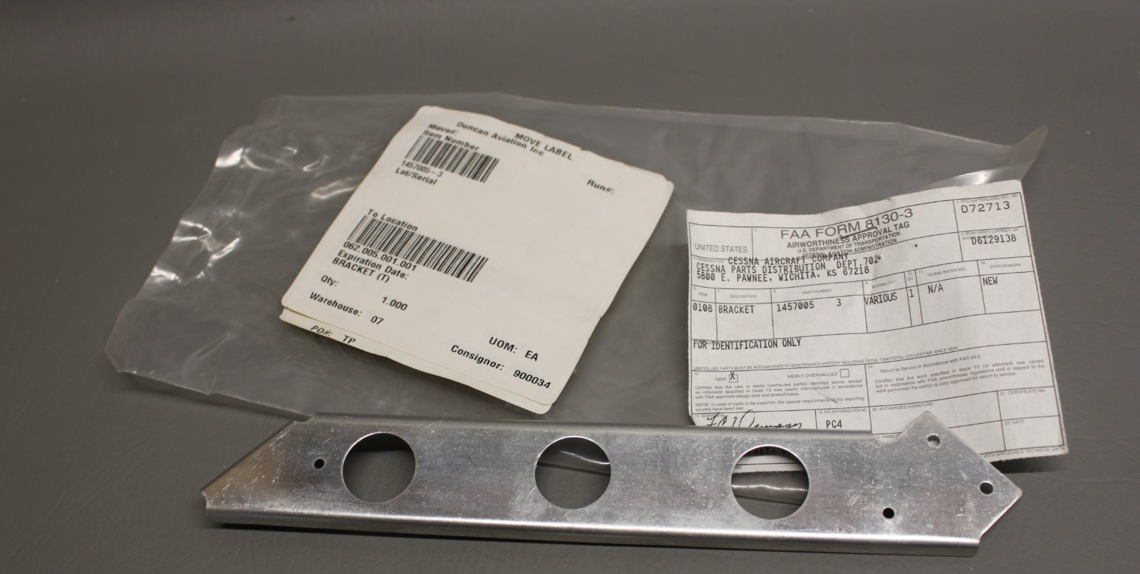 1457005-3 Cessna Baffle Bracket Support