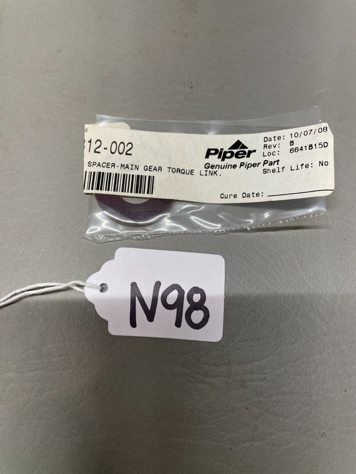 Piper Spacer P/N 63312-002 (NEW)