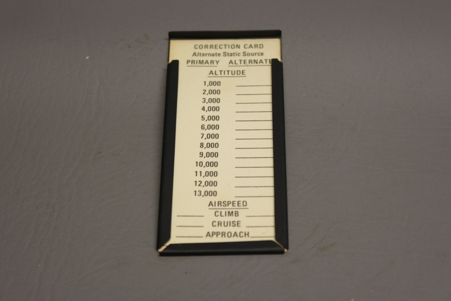 99121-000 Piper Alternate Placard
