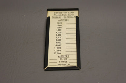 99121-000 Piper Alternate Placard