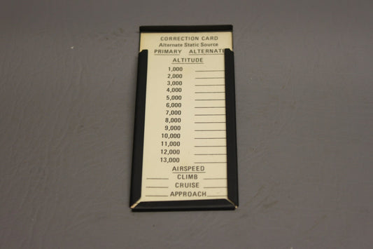 99121-000 Piper Alternate Placard