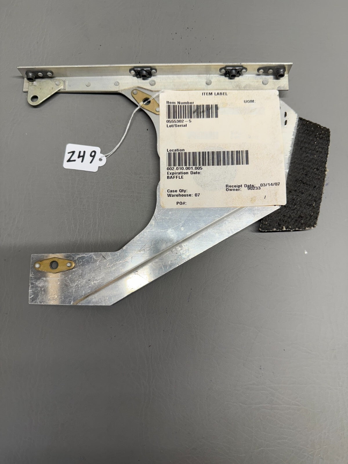 0555302-5 Cessna Baffle (ALT P/N 0555302-13)