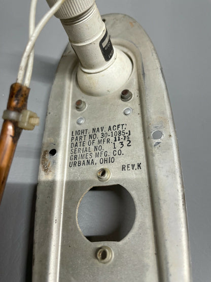 Grimes Left Wingtip Nav Light Assy P/N 30-1085-1