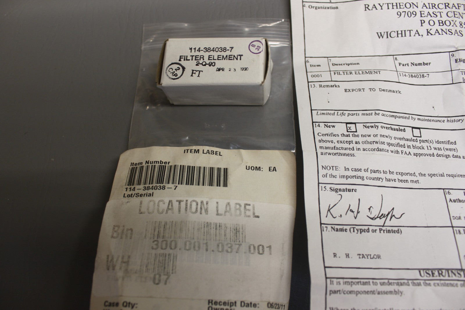 114-384038-7 Aircraft Filter Element