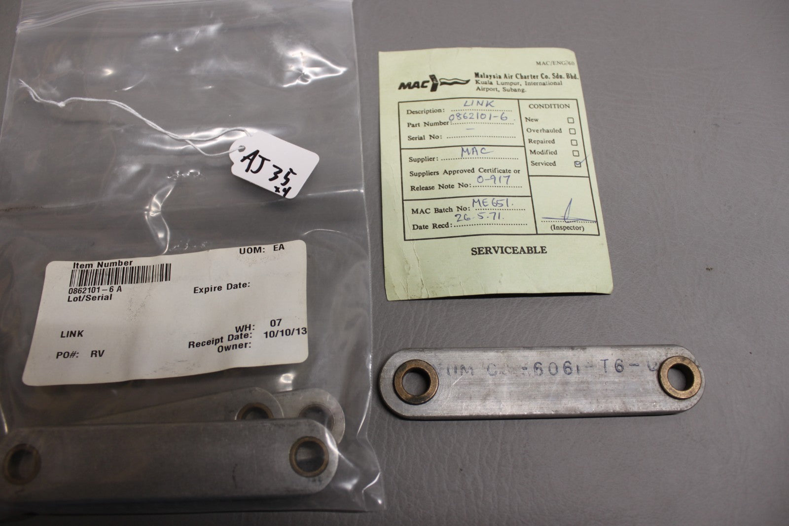 0862101-6 Cessna 421 Flap Scissor Link