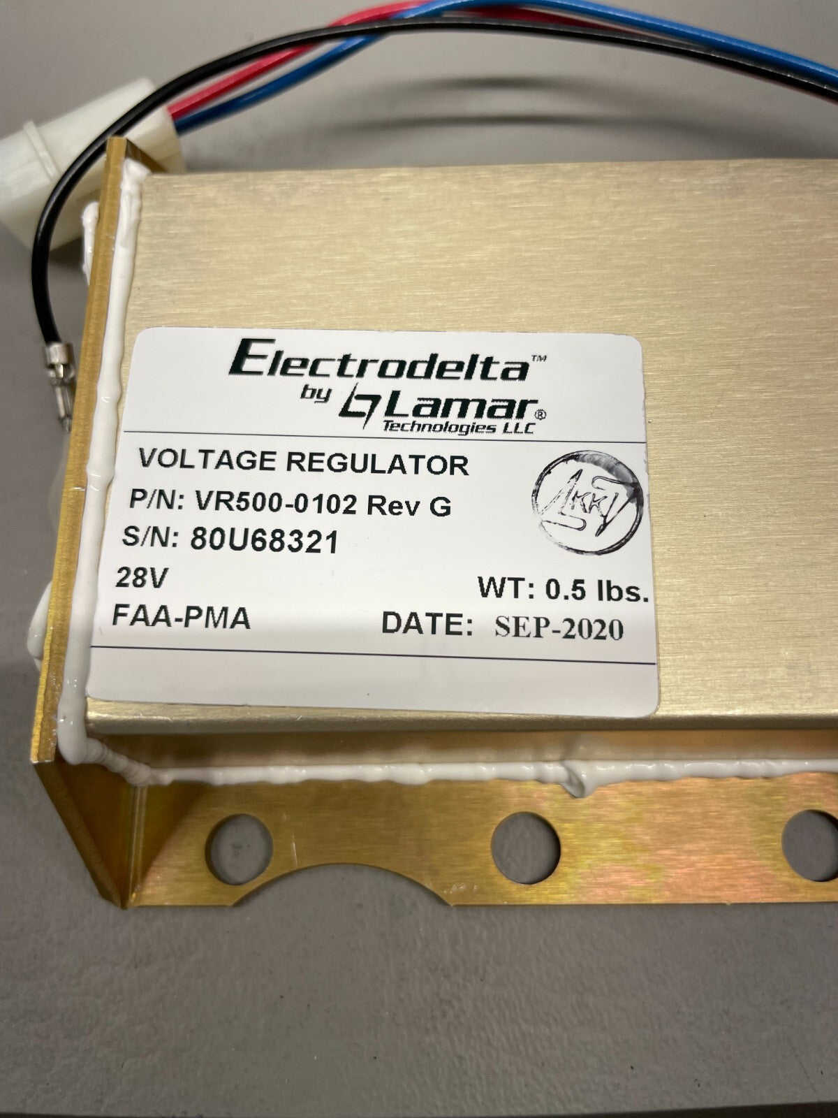 Electrodelta/Lamar 28V Voltage Regulator P/N VR500-0102 (NEW)