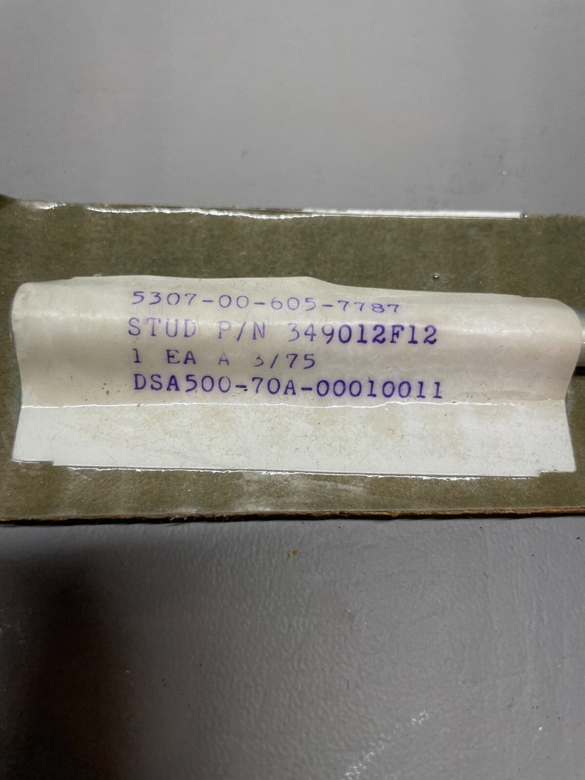 Aircraft Stud P/N 5307-00-605-7787, 349012F12