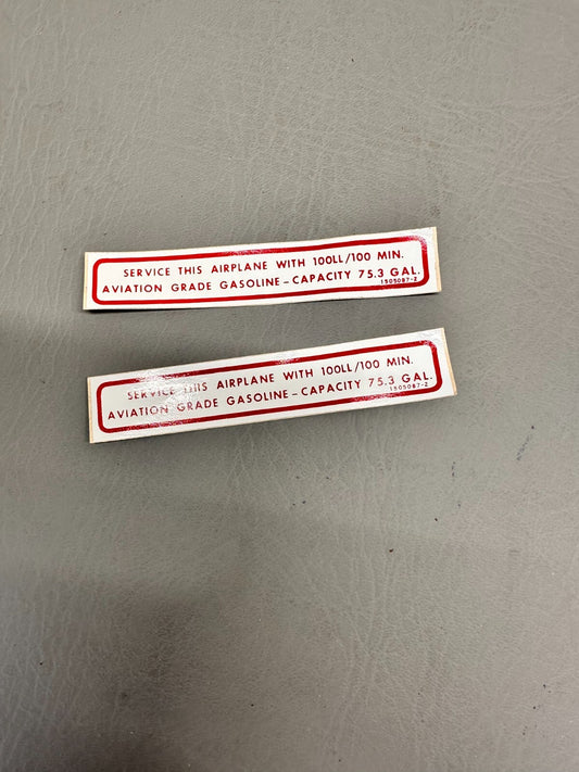 1505087-2 Cessna Placard (Set of 2)
