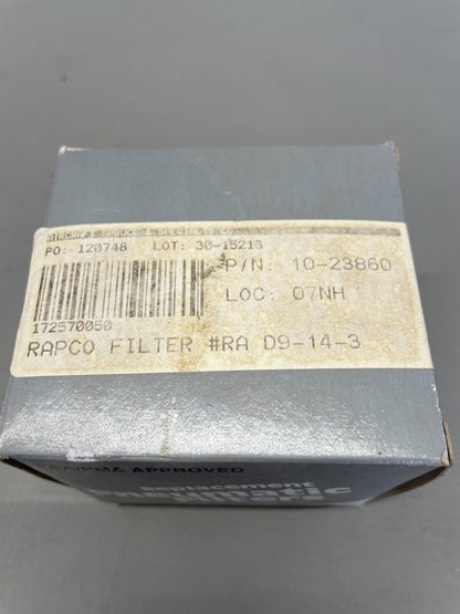 RAPCO RA-D9-14-3 INLET AIR FILTER ELEMENT