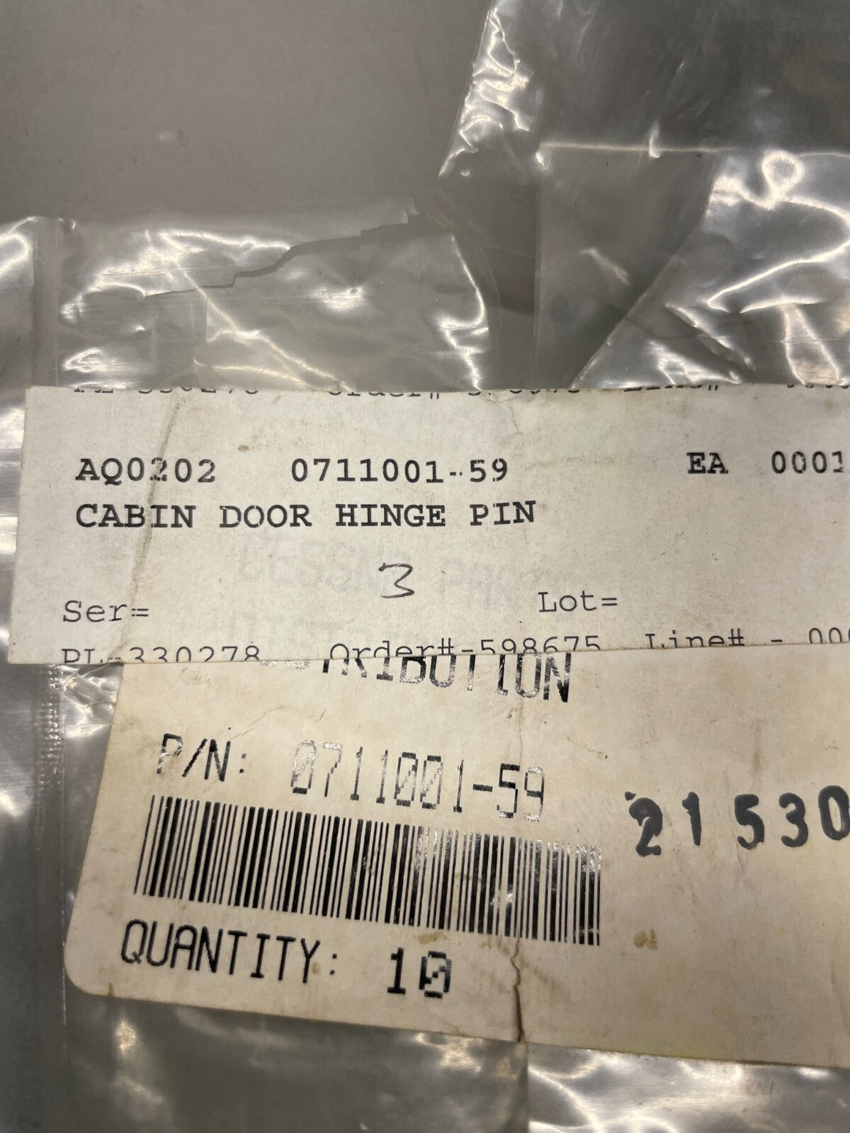 Cessna Hinge Pin P/N 0711001-59