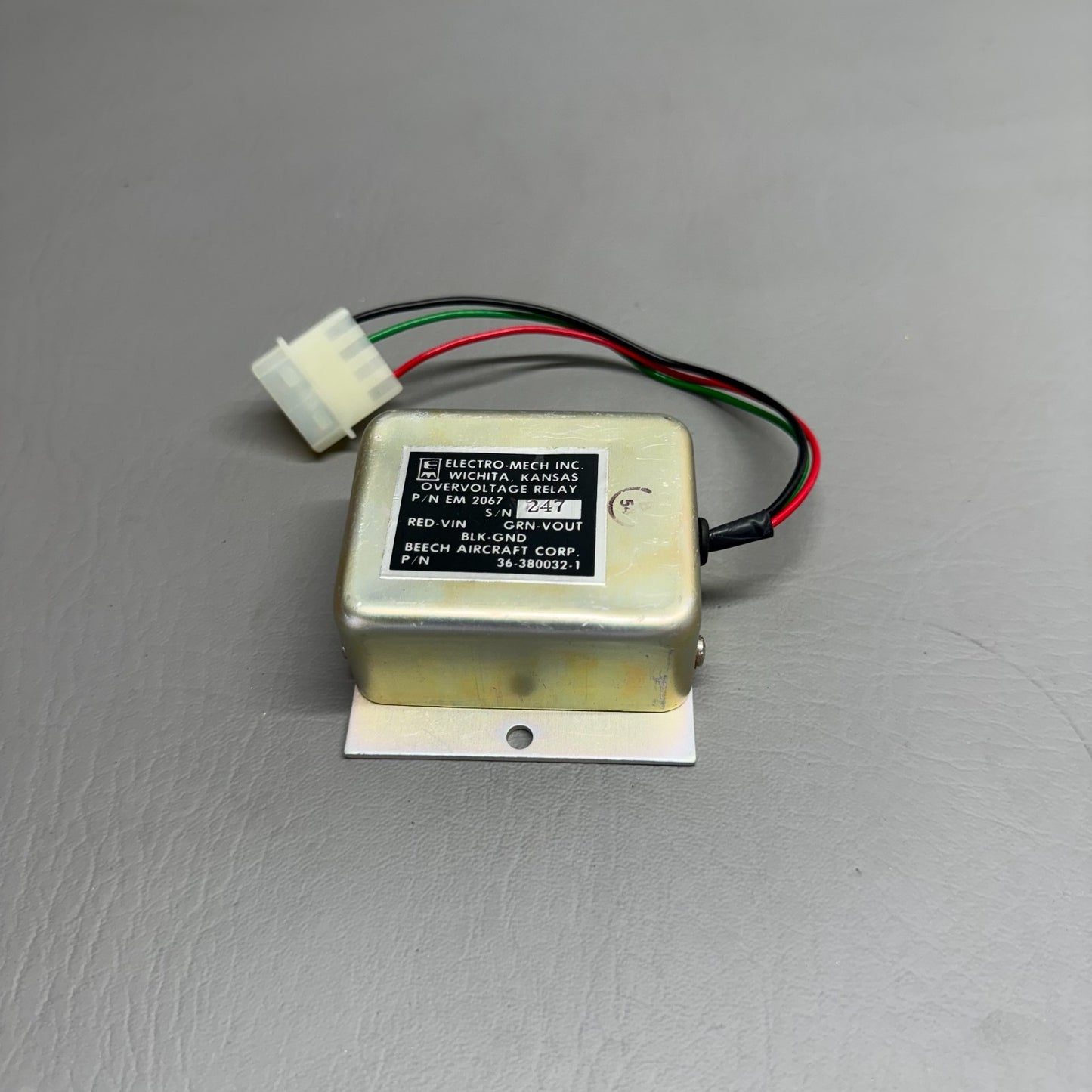 36-380032-1 Beechcraft Bonanza Overvoltage Relay