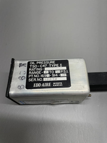 Edo Aire Oil Pressure Indicator P/N 169AU-914-4BWL
