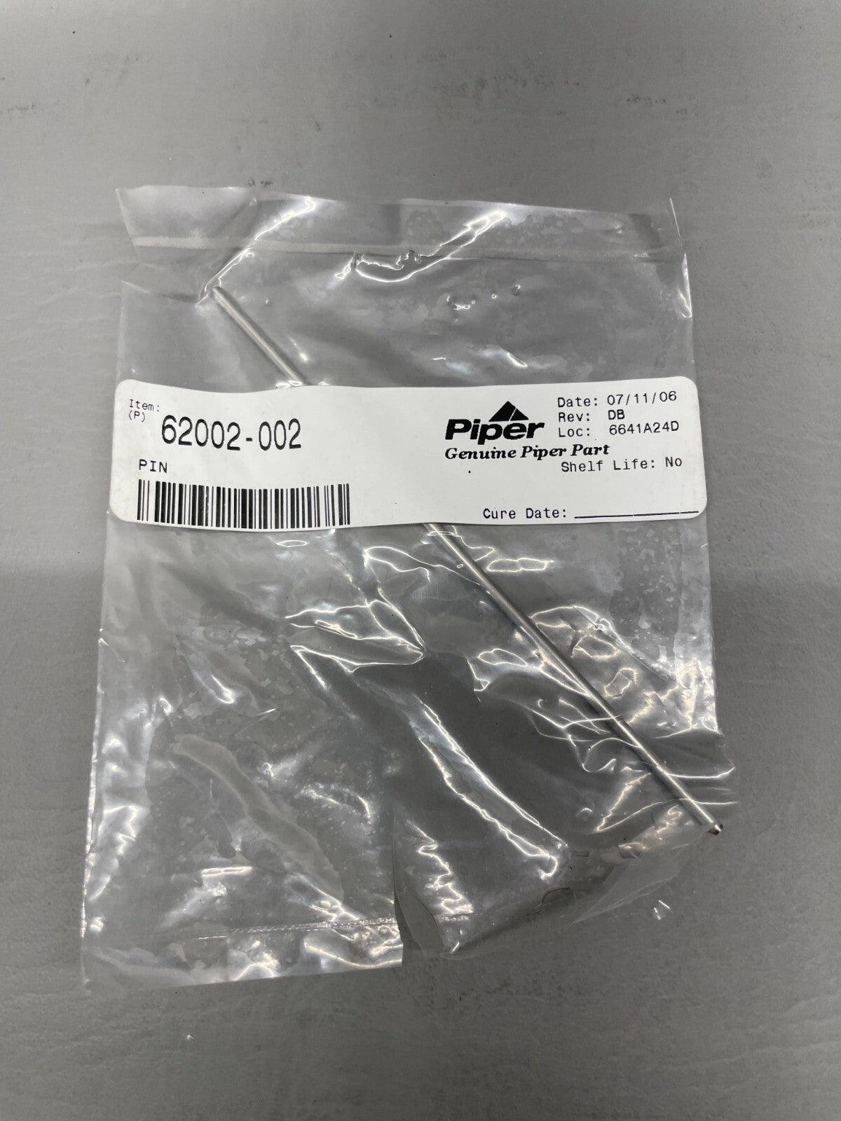 Piper Hinge Pin P/N 62002-002