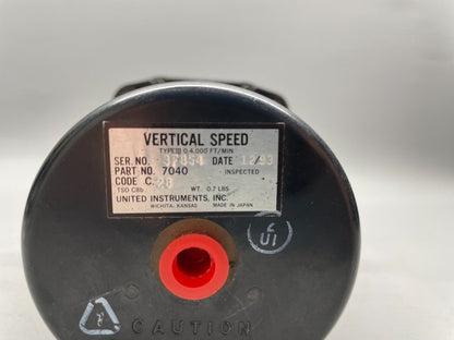 United Instruments Vertical Speed Indicator 7040