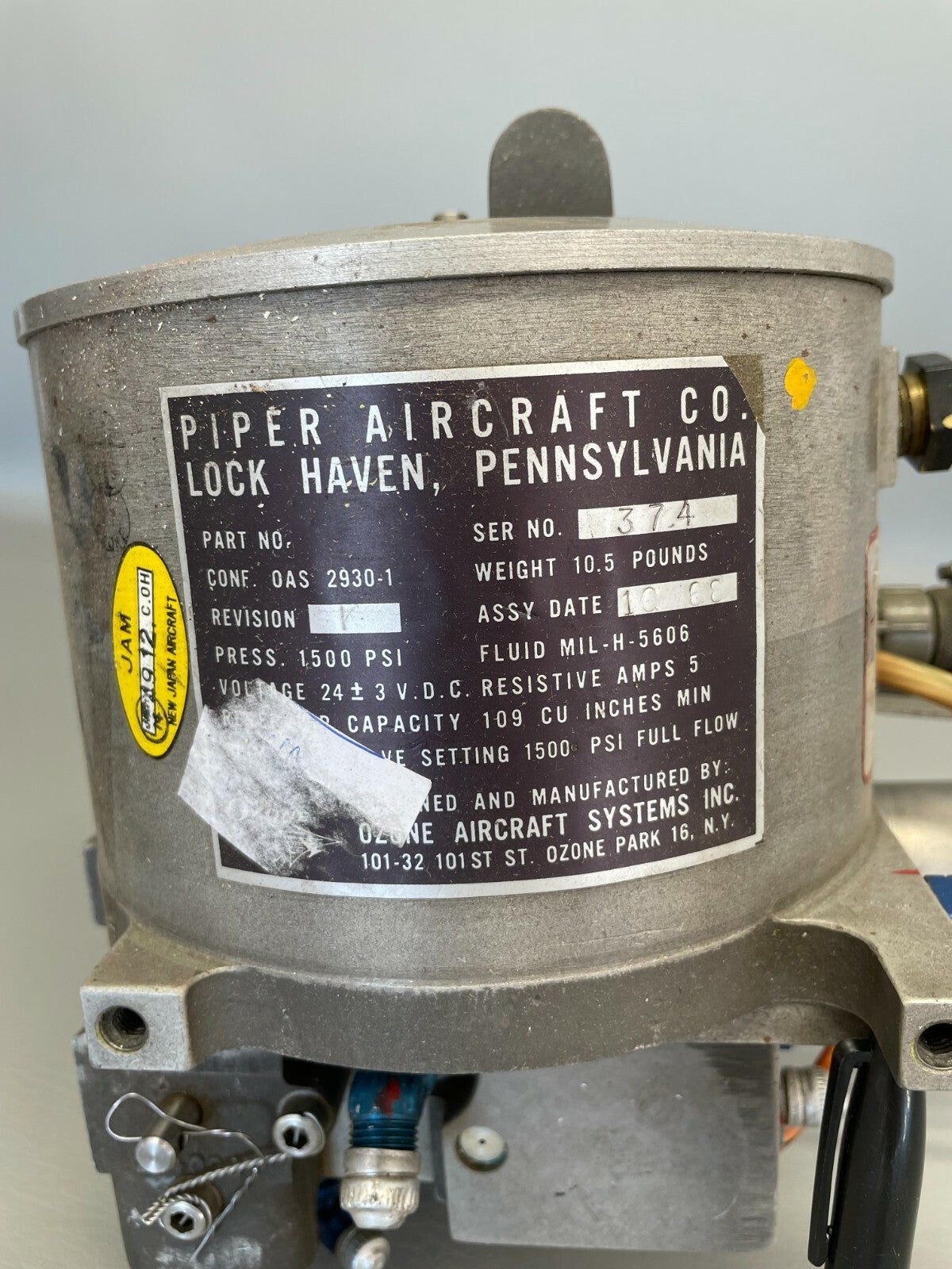 Piper Hydraulic Powerpack Assy P/N OAS2930-1