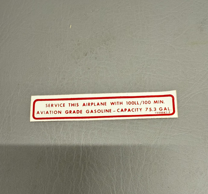 1505087-2 Cessna Placard