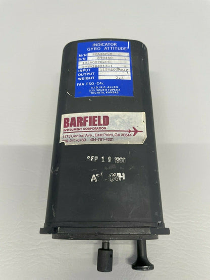 Beechcraft Attitude Indicator RCA26C-8 P/N 102-0076-01