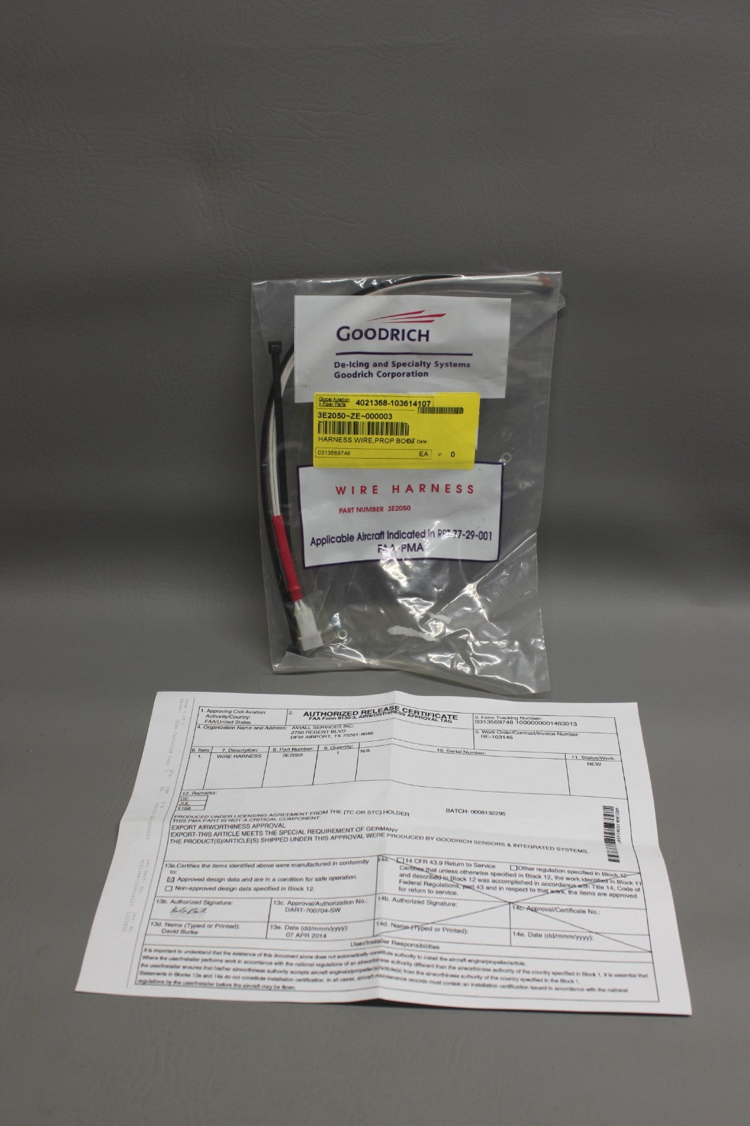 3E2050 Goodrich Wire Harness with 8130